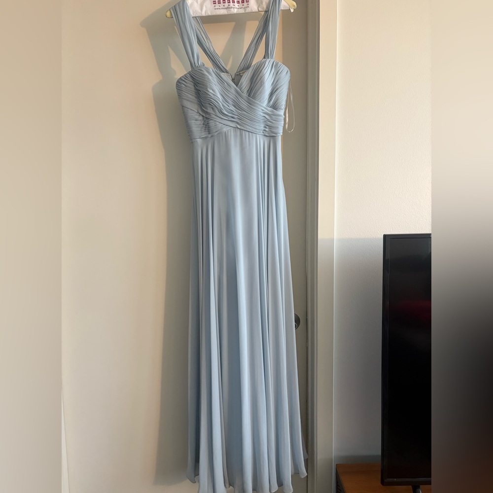Dessy Collection Light Blue Maxi Dress